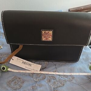 NWT Authentic Dooney & Bourke Black Leather Clutch